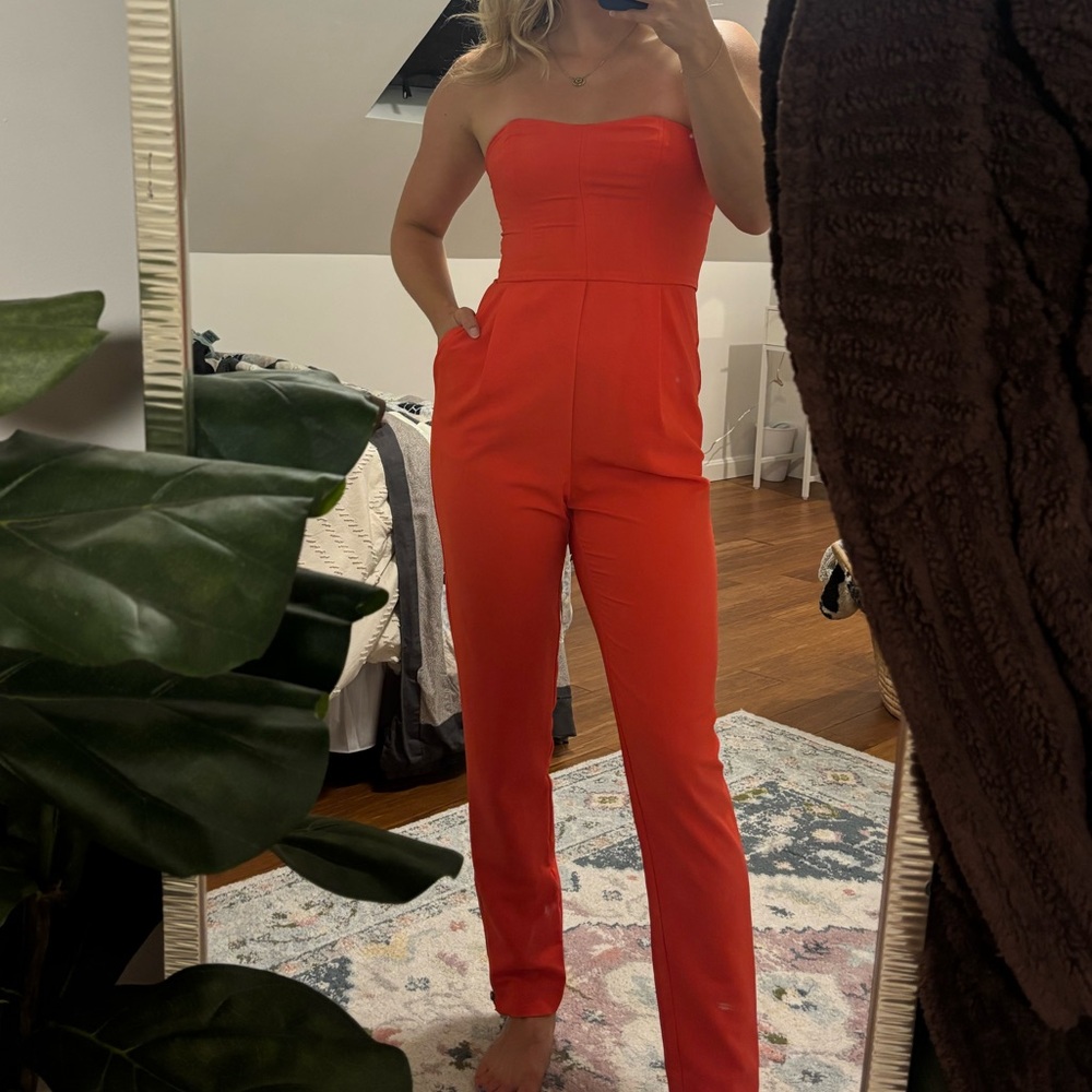 Rachel Roy Vibrant Orange Jumpsuit